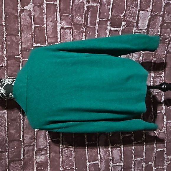 A New Day Jade Green & Pink Sequin Sweater "Ciao" NWT Size Med - Picture 4 of 9